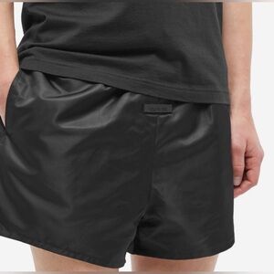 Fear of God Essentials Black Nylon Running Shorts sz Large